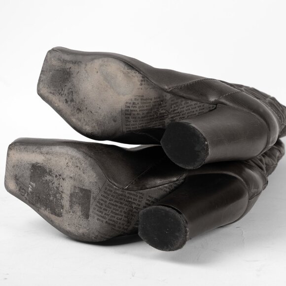 John Galliano Tall Leather Boots sz 37 - Picture 10 of 14